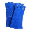 Welding Glove Royal Blue Cow Split Guantes de trabajo largos de cuero